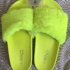 Neon yellow slides
